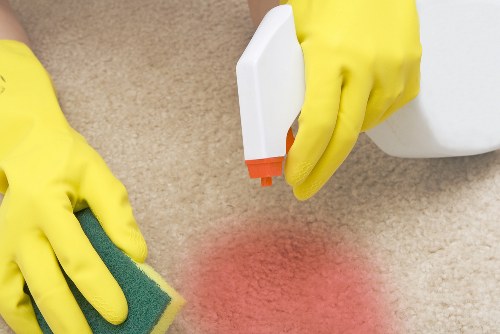 Upton Carpet Cleaners team preparing safe carpet cleaning equipment