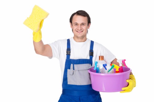 Carpet cleaning team focusing on recycling and sustainability practices
