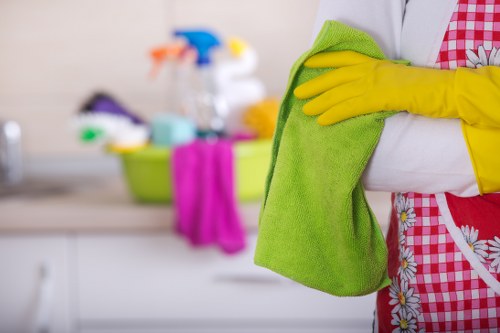 Professional carpet cleaning equipment used in a commercial property